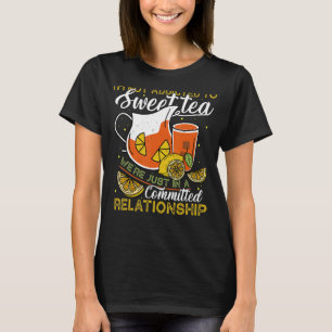 Camiseta Eu não sou viciado em chá doce sulco de chá gelado