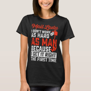 Camiseta Eu não trabalho como Duro Mailama Engraçado Dama D