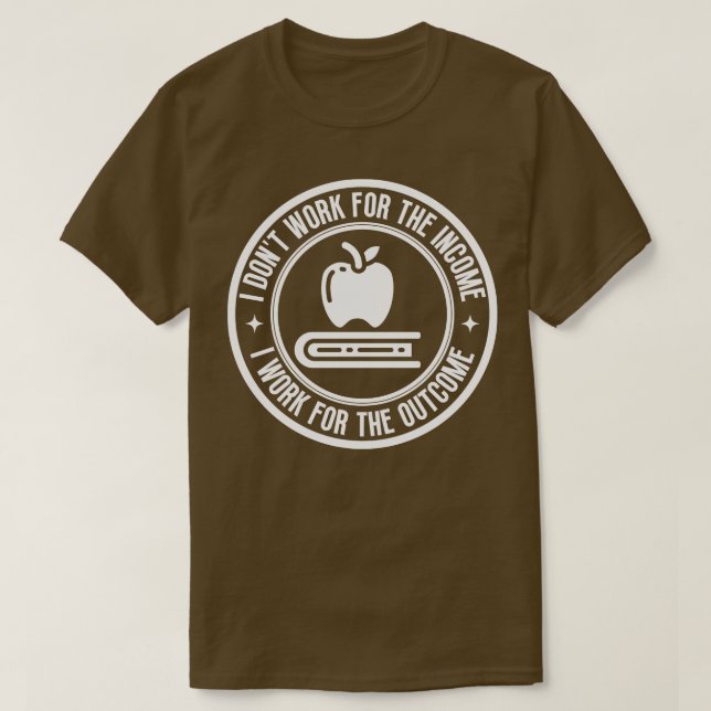Camiseta Eu não trabalho para a renda Professora 19 (Frente do Design)