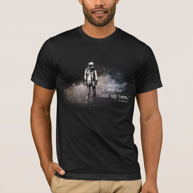 Camiseta Eu não ver nenhum deus acima aqui (Frente)