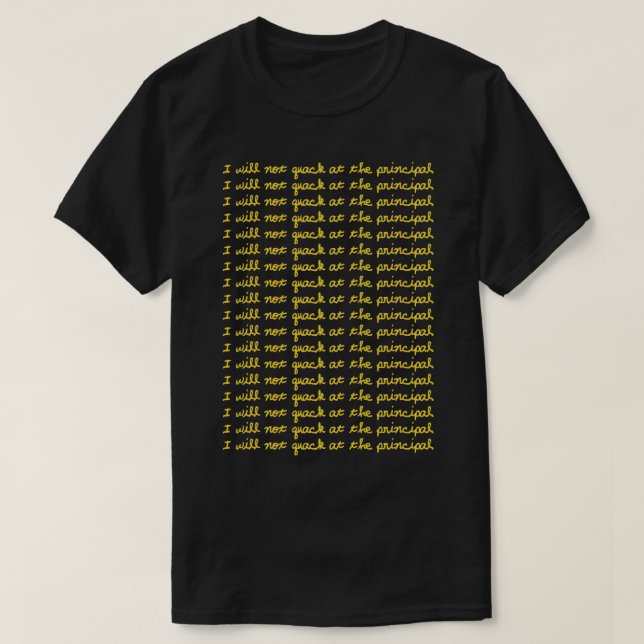 Camiseta Eu não vou bater no amarelo principal (Frente do Design)