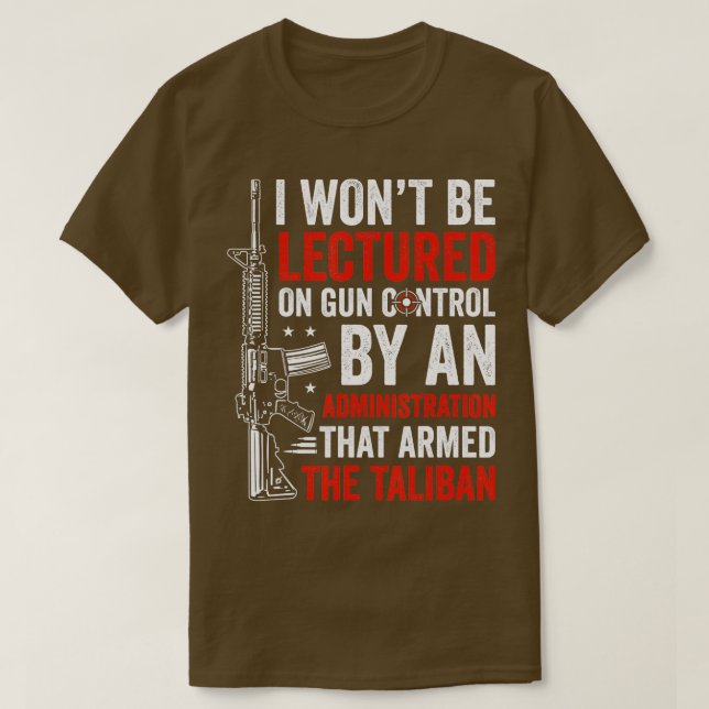 Camiseta Eu Não Vou Ser Aconselhado Em Amantes De Armas Pat (Frente do Design)