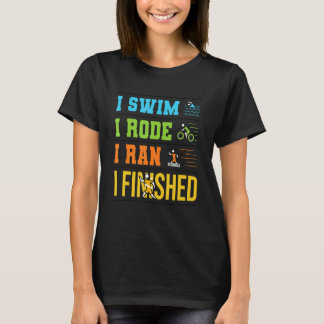 Camiseta Eu Natação Que Eu Corri Eu Terminei De Correr Nada