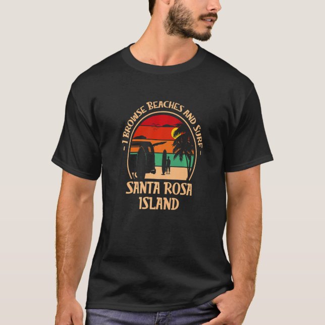 Camiseta Eu Navego Em Praias E Ilha Surf Surfar Na Flórida (Frente)