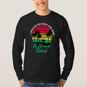 Camiseta Eu Navego Em Praias E Ruas Surfs Ilha Simons Surfi