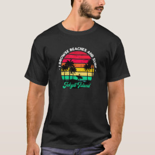 Camiseta Eu Navego Em Praias E Surf Ilha Jekyll Surfing Ge