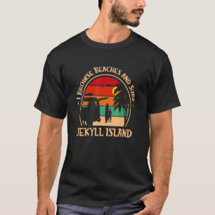 Camiseta Eu Navego Em Praias E Surf Ilha Jekyll Surfing Ge