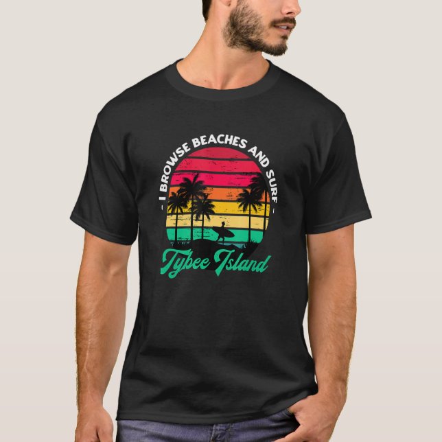 Camiseta Eu Navego Em Praias E Surf Na Ilha Do Surfe (Frente)