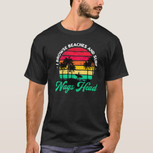 Camiseta Eu Navego Em Praias E Surf Nags Cabeça Surfar No N