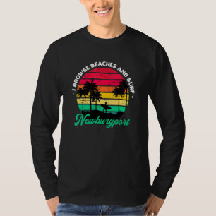 Camiseta Eu Navego Em Praias E Surf Newburyport Surfing Mas