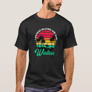 Camiseta Eu Navego Em Praias E Surf Walton Surfing Florida