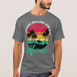 Camiseta Eu navego nas praias e no Surf Kemah surfing no Su