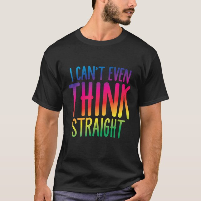 Camiseta Eu nem consigo pensar Hetero (Frente)
