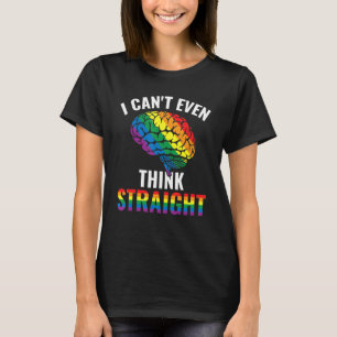 Camiseta Eu nem consigo pensar Hetero Gay Arco-Íris orgulh