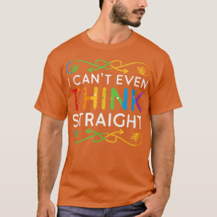 Camiseta Eu Nem Consigo Pensar No Hetero Tendência Rainbow 