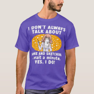 Camiseta Eu nem sempre falo de anime e esboço japonês