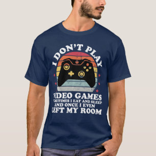 Camiseta Eu nem sempre jogo videogame divertido vídeo G