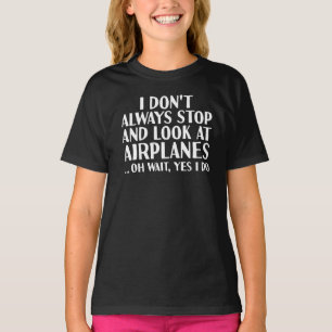 Camiseta Eu Nem Sempre Paro E Olho Os Aviões