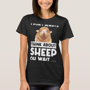 Camiseta Eu nem sempre penso em ovelhas oh espera bainhas