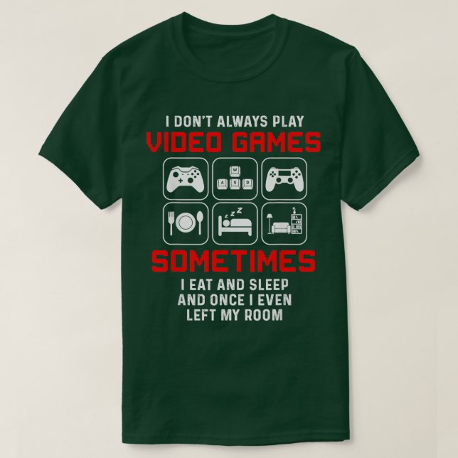 Camiseta Eu Nem Sempre Toco Videos games Às Vezes Eu Como E (Frente do Design)