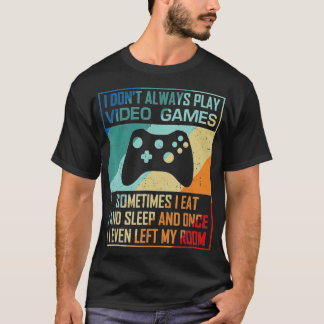Camiseta Eu nem sempre toco Videos games em esportes engraç