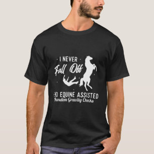 Camiseta Eu Nunca Caio, Eu Faço Gravi Aleatório Com Equinos