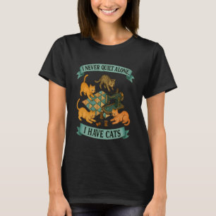 Camiseta Eu Nunca Colcho Costuro Sozinho Amante de Gato Div
