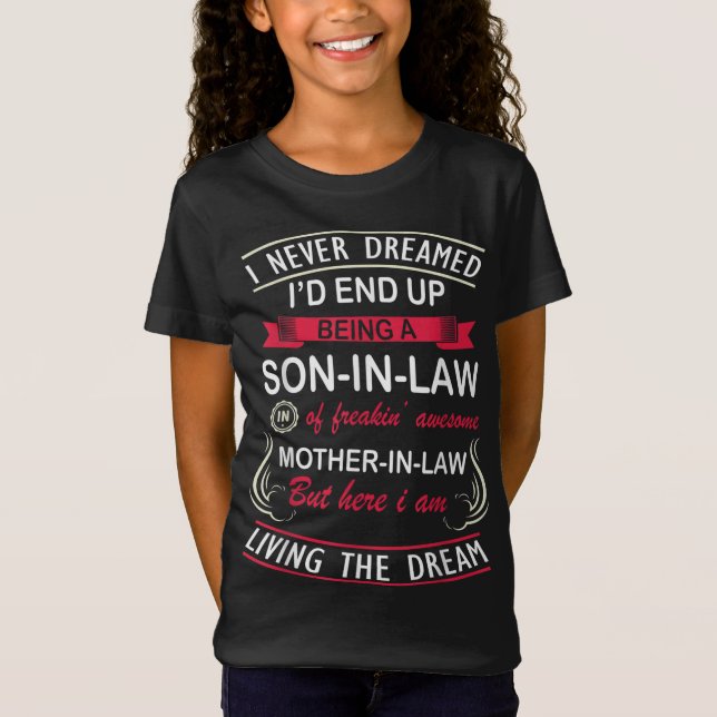 Camiseta Eu nunca sonhei que acabaria sendo um filho dotado (Frente)