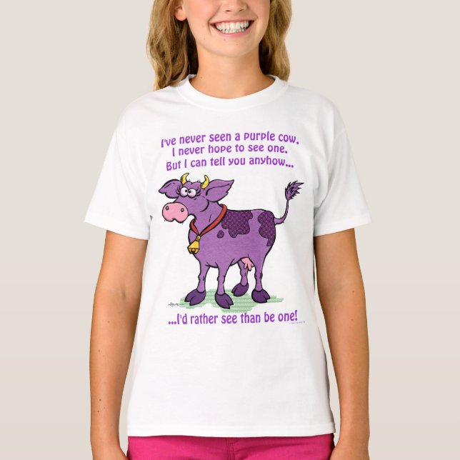 Camiseta Eu nunca vi uma vaca roxa (Frente)