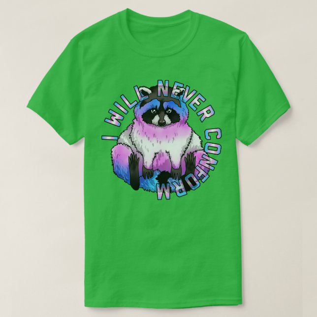 Camiseta Eu nunca vou ficar com a trans (Frente do Design)