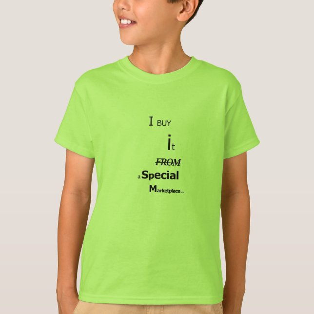 Camiseta Eu o Comprar de um mercado especial - (Frente)