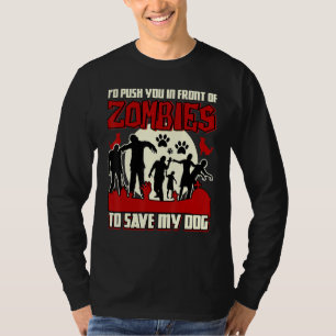 Camiseta Eu O Empurrava Na Frente Dos Zumbis Para Salvar Me
