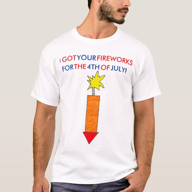 Camiseta Eu obtive seus fogos-de-artifício (Frente)