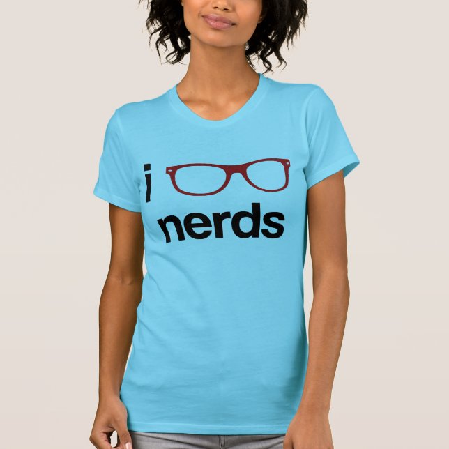 Camiseta eu: óculos: nerd (Frente)