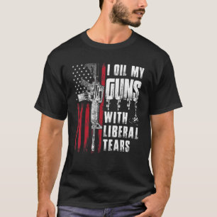 Camiseta Eu Oculto Minhas Armas Com Lágrimas Liberais Bande