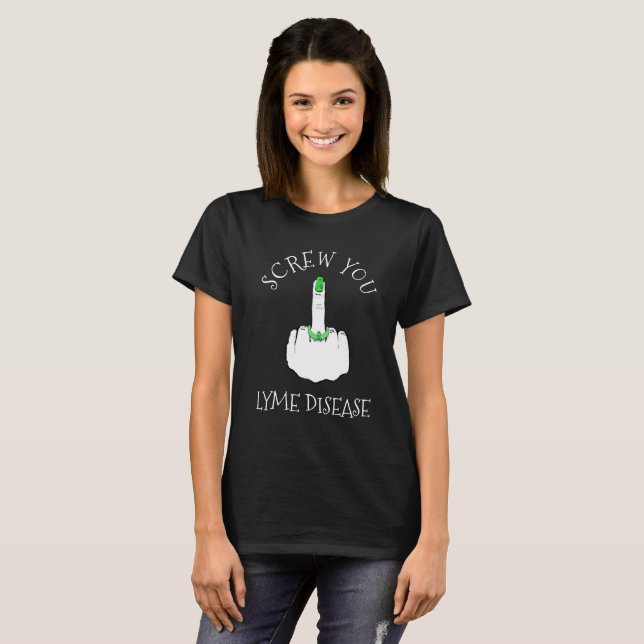 Camiseta Eu Odeio a Doença de Lyme (Frente Completa)