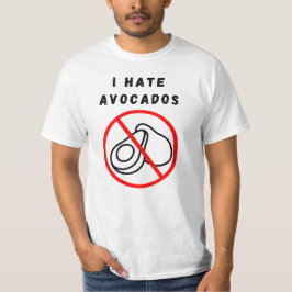 Camiseta Eu odeio abacates