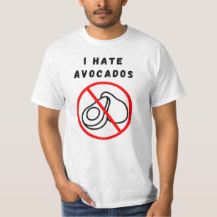Camiseta Eu odeio abacates
