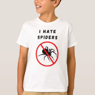 Camiseta Eu odeio aranhas