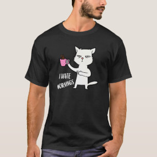 Camiseta Eu Odeio as Pessoas da Manhã E as Manhãs E o Café