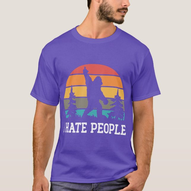 Camiseta Eu Odeio as Pessoas Sasquatch (Frente)