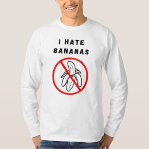 Camiseta Eu odeio bananas
