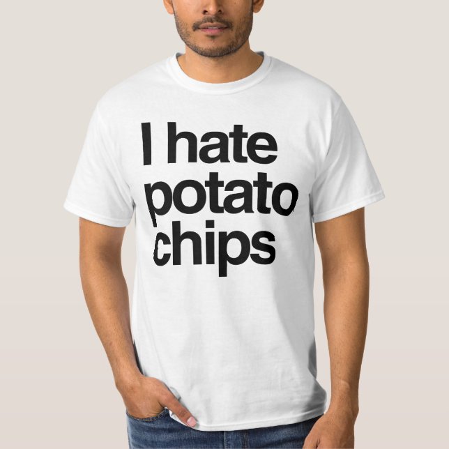 Camiseta Eu odeio batatas fritas (Frente)