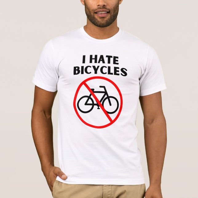 Camiseta Eu odeio bicicletas (Frente)