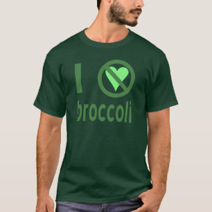 Camiseta Eu Odeio Brócolis Texto Verde