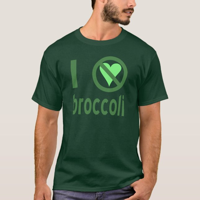 Camiseta Eu Odeio Brócolis Texto Verde (Frente)