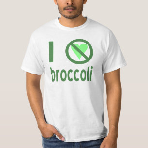 Camiseta Eu Odeio Brócolis Texto Verde