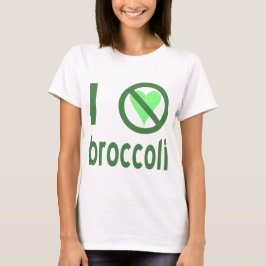 Camiseta Eu Odeio Brócolis Texto Verde