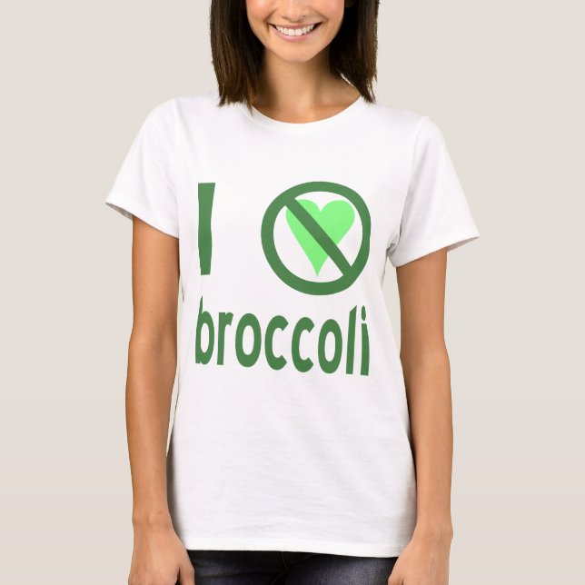 Camiseta Eu Odeio Brócolis Texto Verde (Frente)