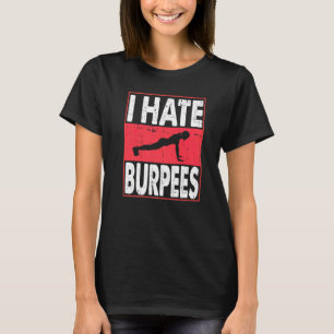 Camiseta Eu Odeio Burpees Treino De Academia Fitness Academ